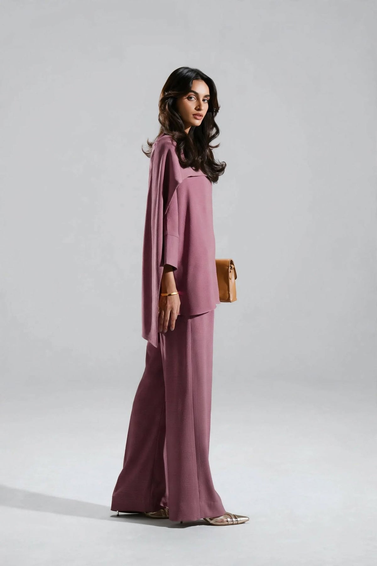 Luna Cape Draped Co-Ord Set - Effortless Luxury