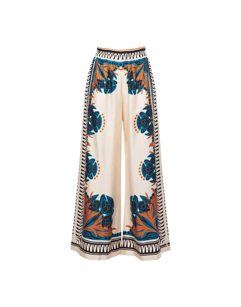 Amalfi Boho - Ivory Printed Kaftan Co-ord Set