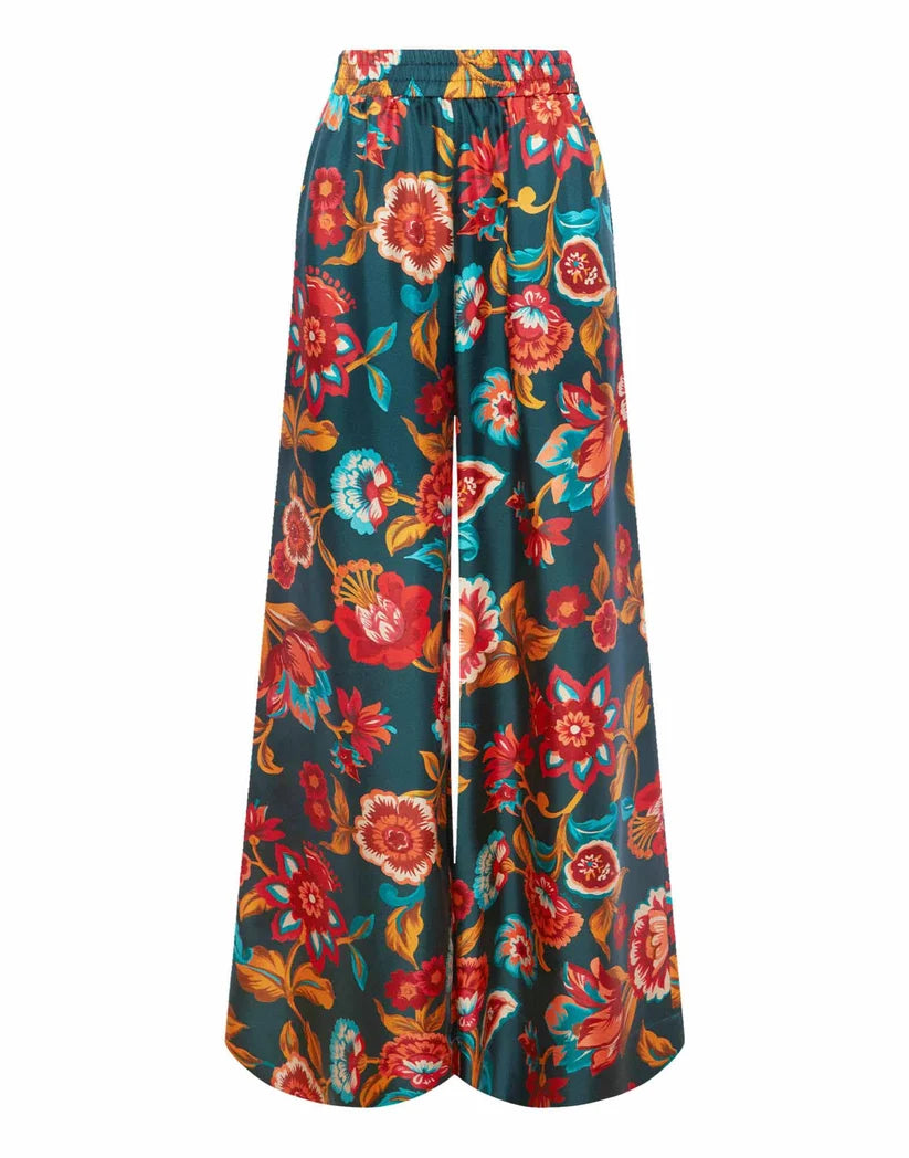 Teal Tropical Bloom Kaftan Co-ord Set