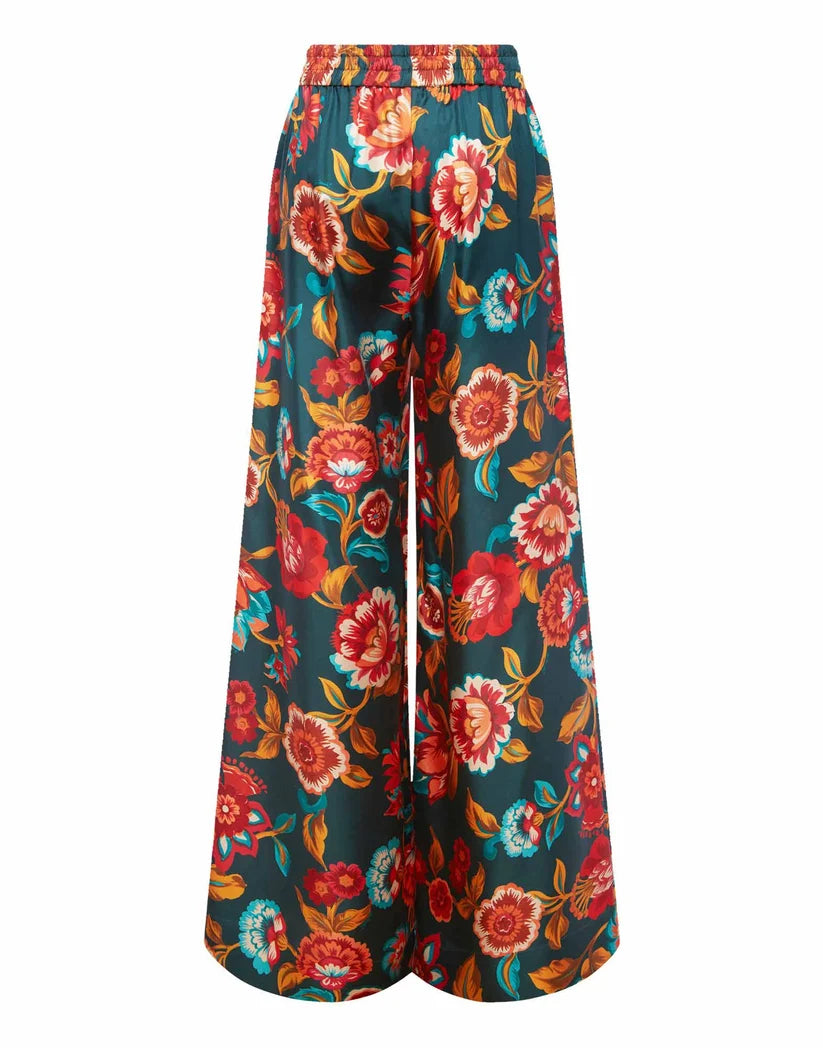 Teal Tropical Bloom Kaftan Co-ord Set