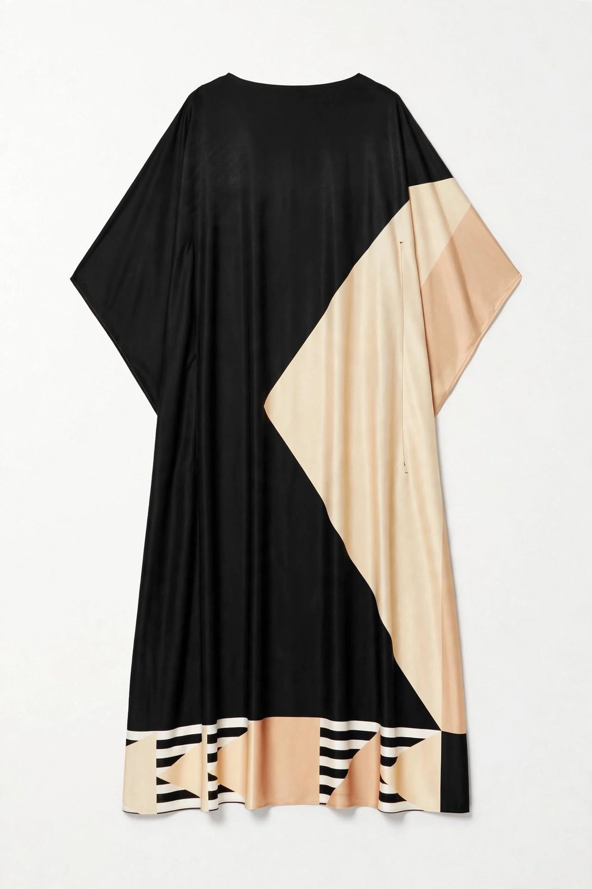 GEOMETRIC Silk Kaftan Dress