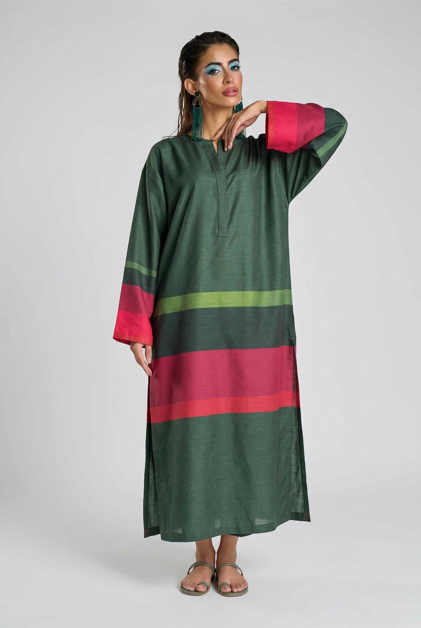 Forest Bloom - Color Block Kurta Co-ord Set