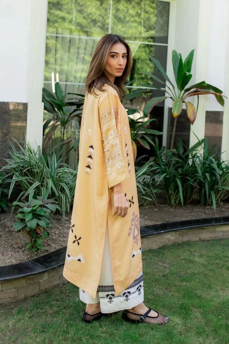 Sunlit Ikat - Mustard Yellow Printed Co-ord Set