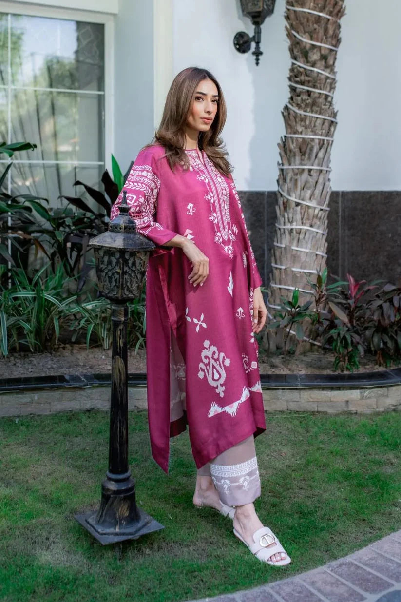 Blush Ikat - Berry Pink Printed Co-ord Set