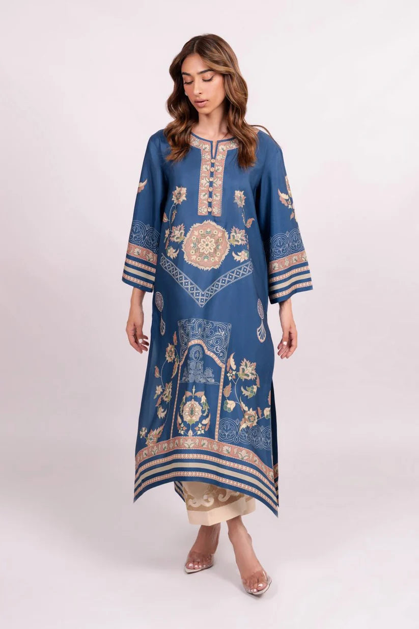 Royal Sapphire Vintage Medallion Printed Co-ord Set