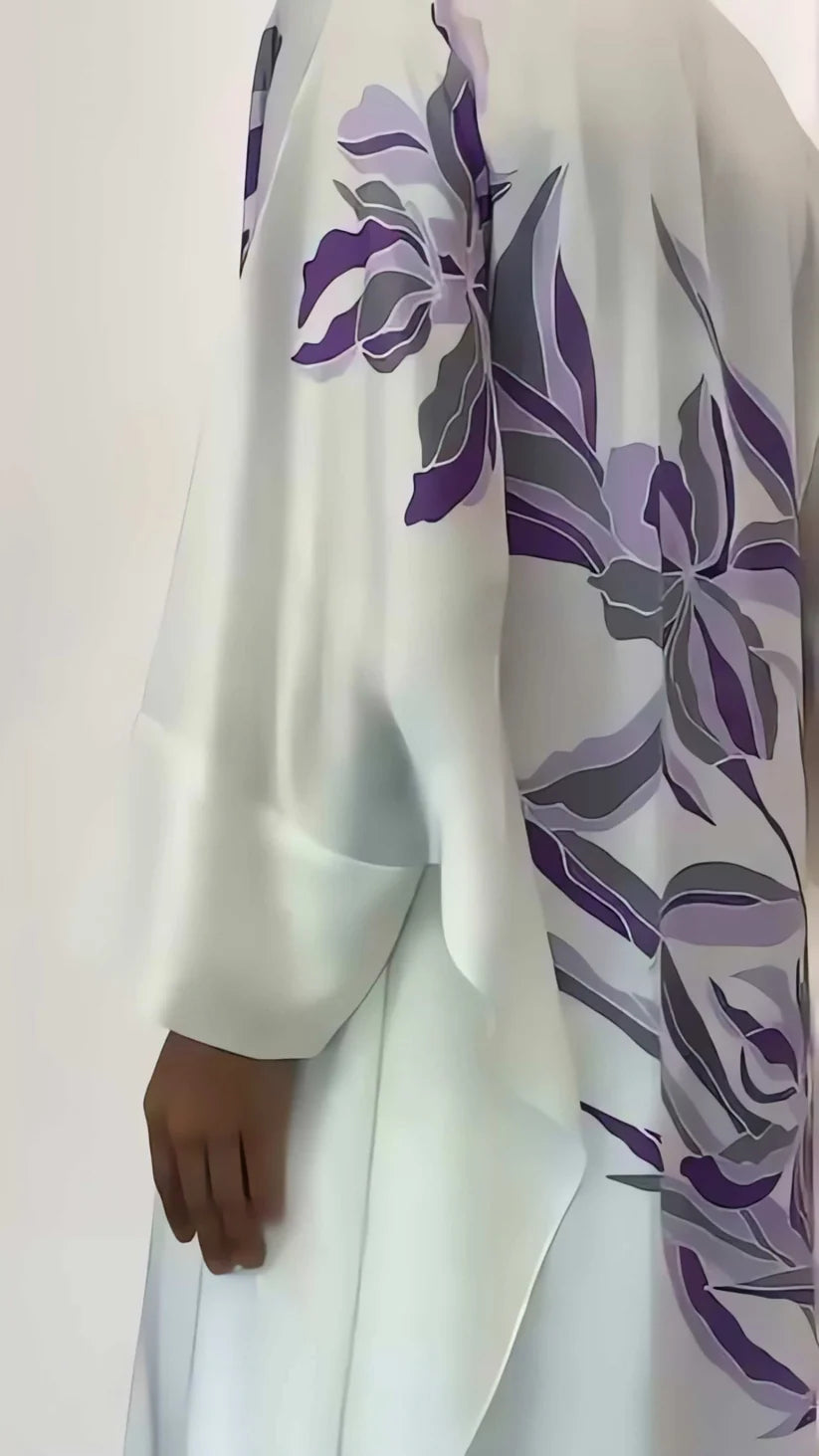 Ivory Iris - Printed Straight Co-ord Set