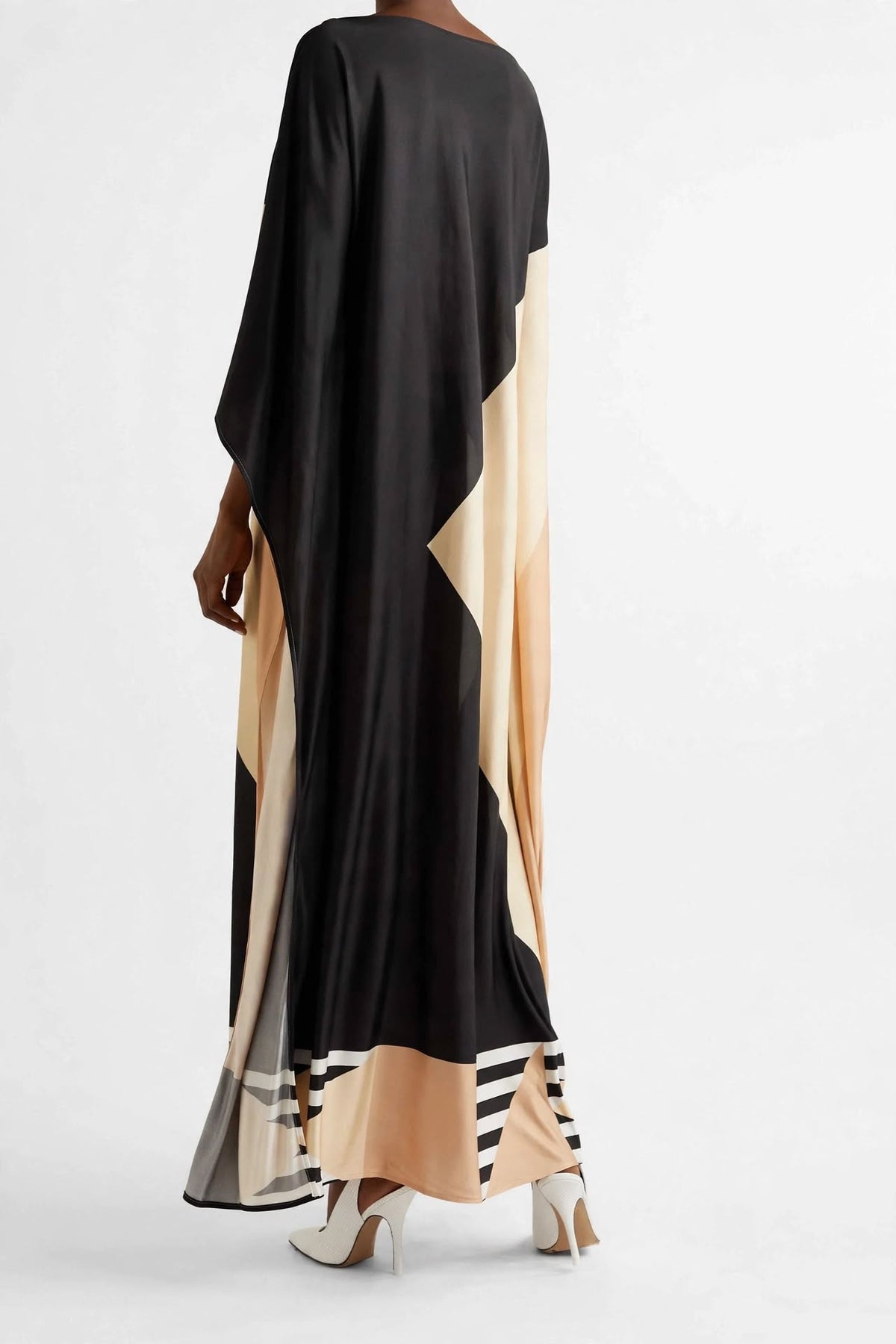 GEOMETRIC Silk Kaftan Dress