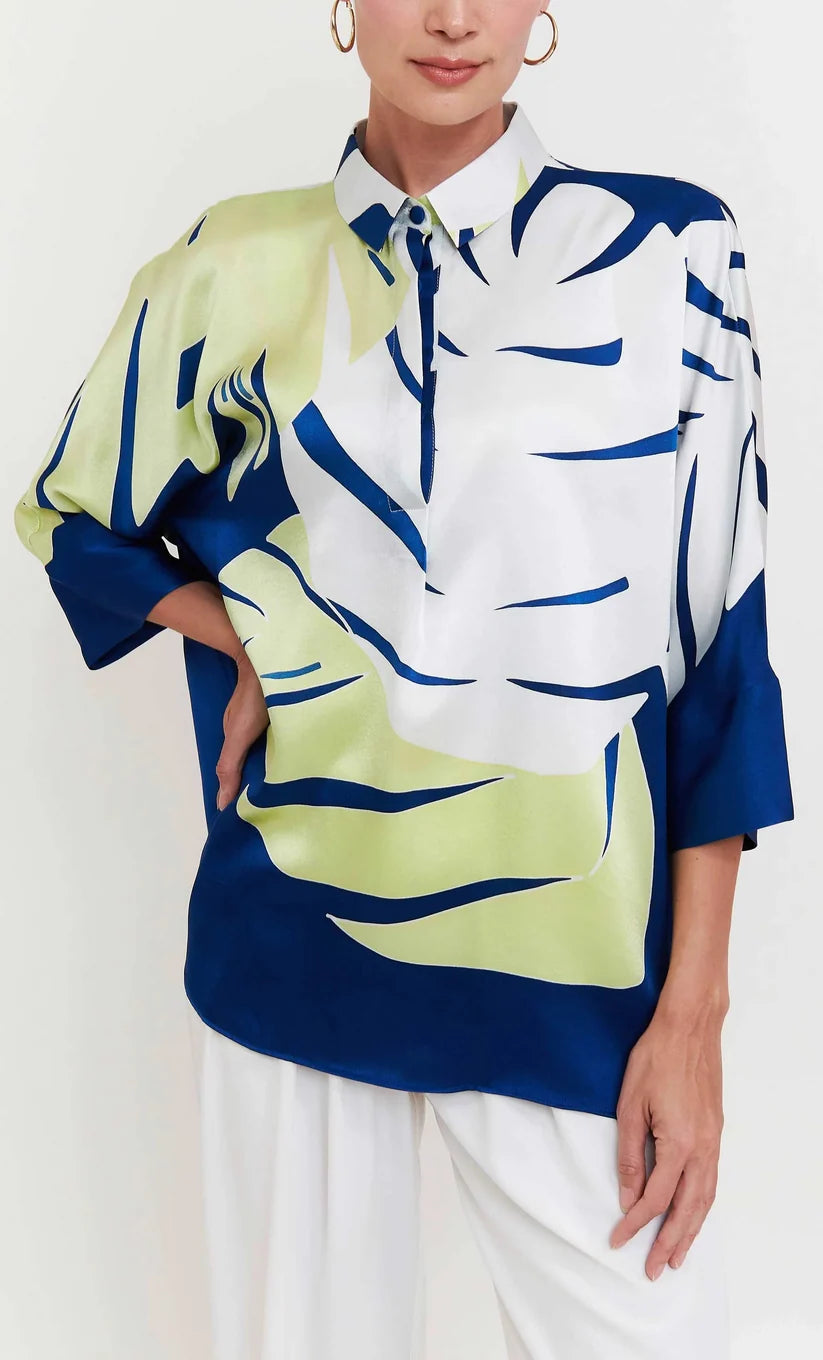 White Palms Abstract Shirt