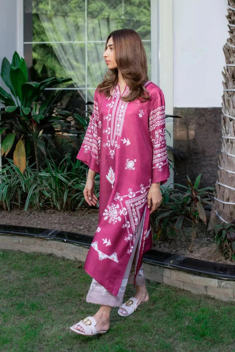 Blush Ikat - Berry Pink Printed Co-ord Set