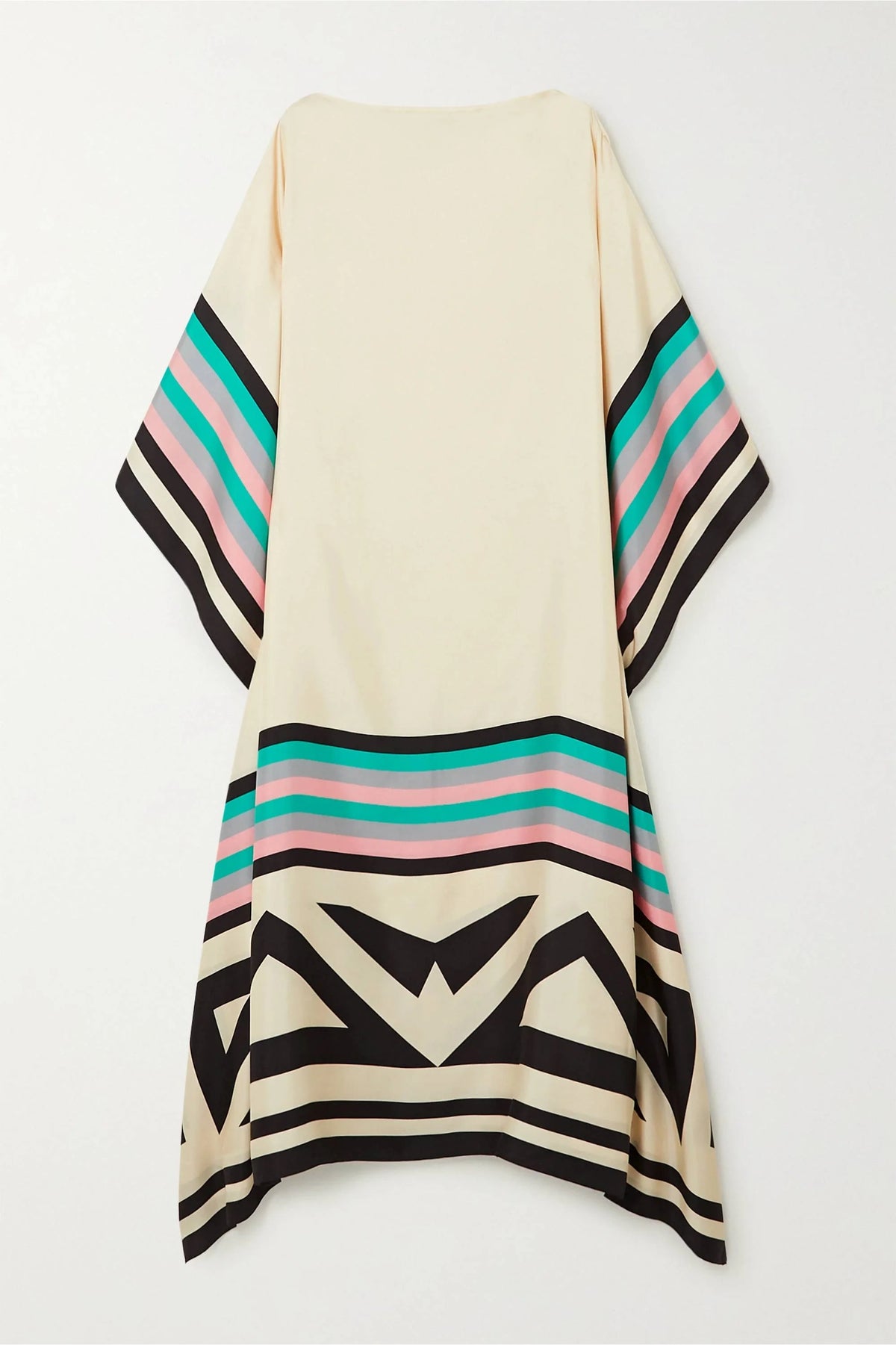 Riviera Resort Satin Kaftan Dress