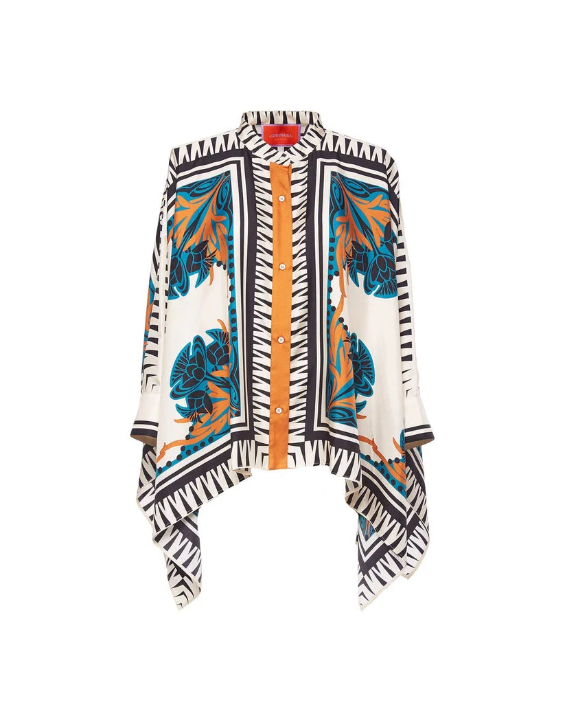 Amalfi Boho - Ivory Printed Kaftan Co-ord Set