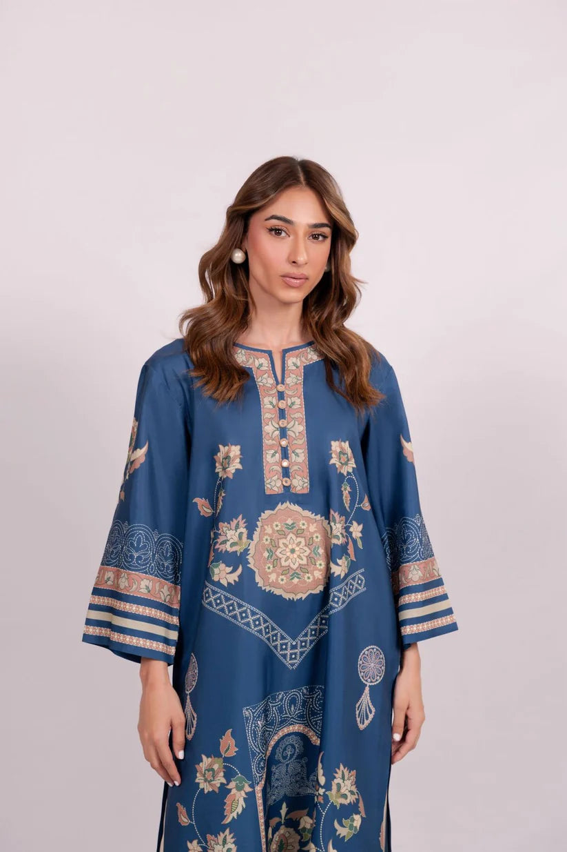 Royal Sapphire Vintage Medallion Printed Co-ord Set