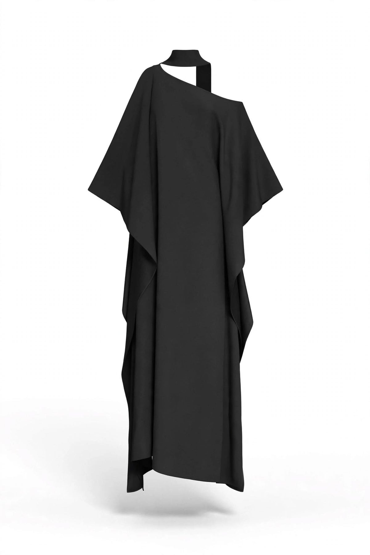 Draped Asymmetrical Kaftan Dress