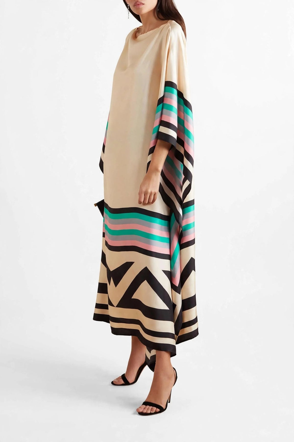 Riviera Resort Satin Kaftan Dress