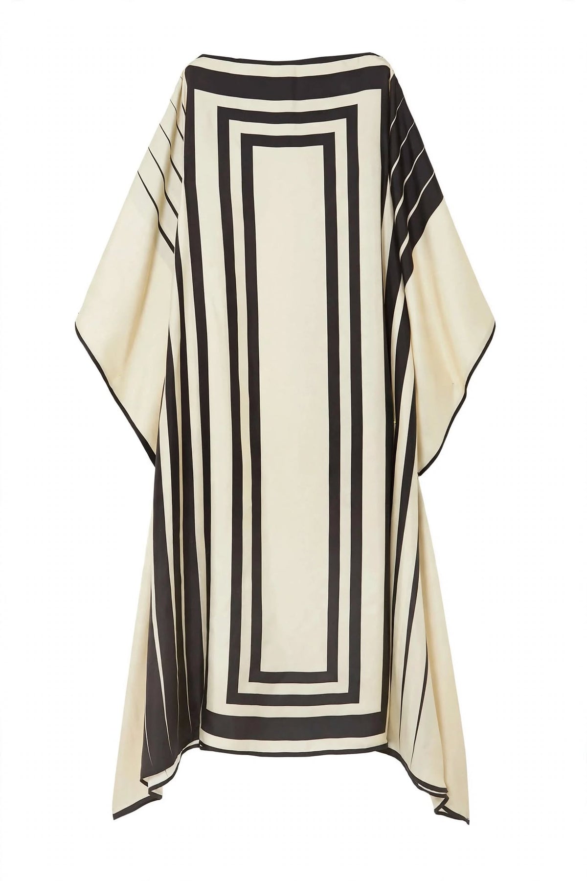 The Linear Kaftan Dress - Black & Ivory