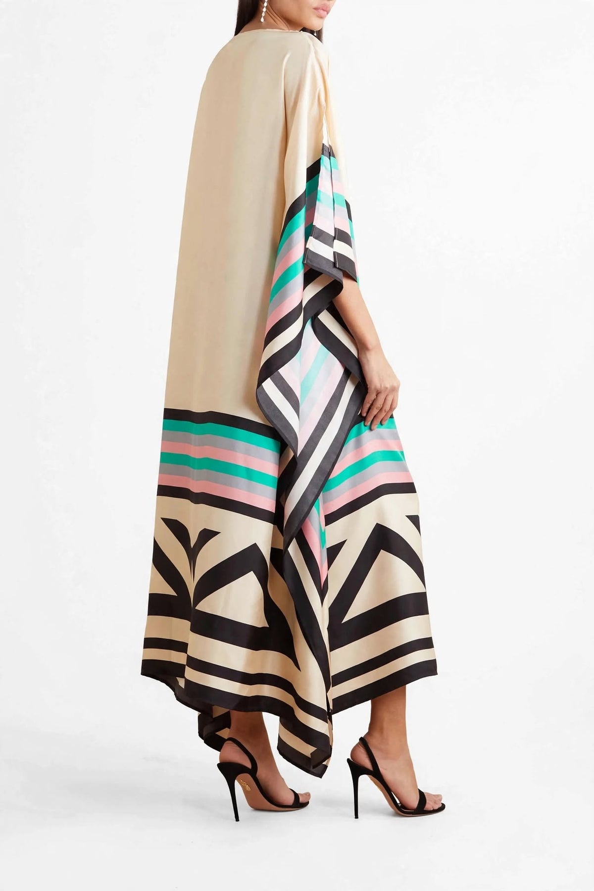 Riviera Resort Satin Kaftan Dress
