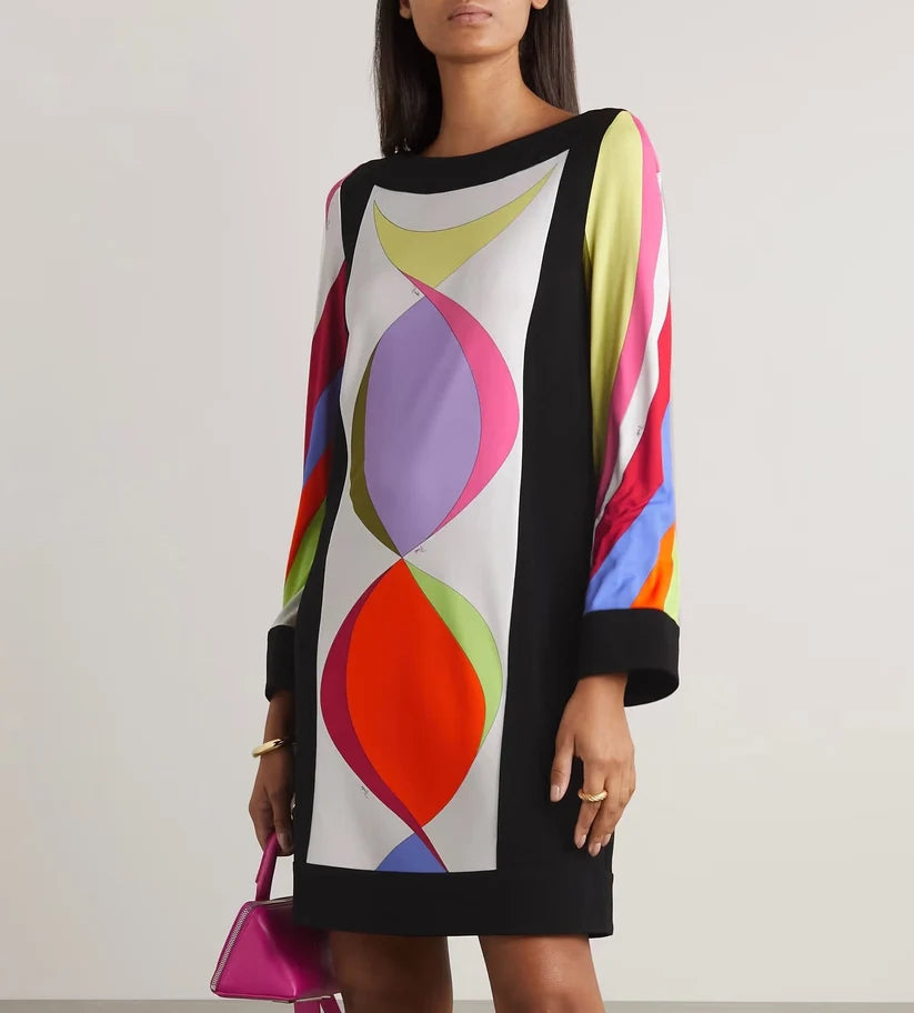 Pop Mod Color block Abstract Dress