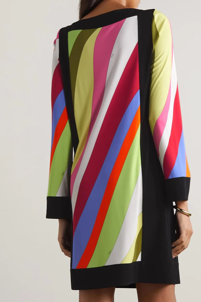 Pop Mod Color block Abstract Dress