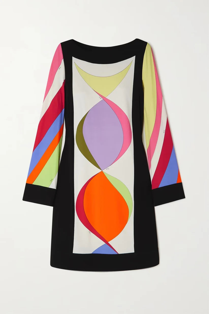 Pop Mod Color block Abstract Dress