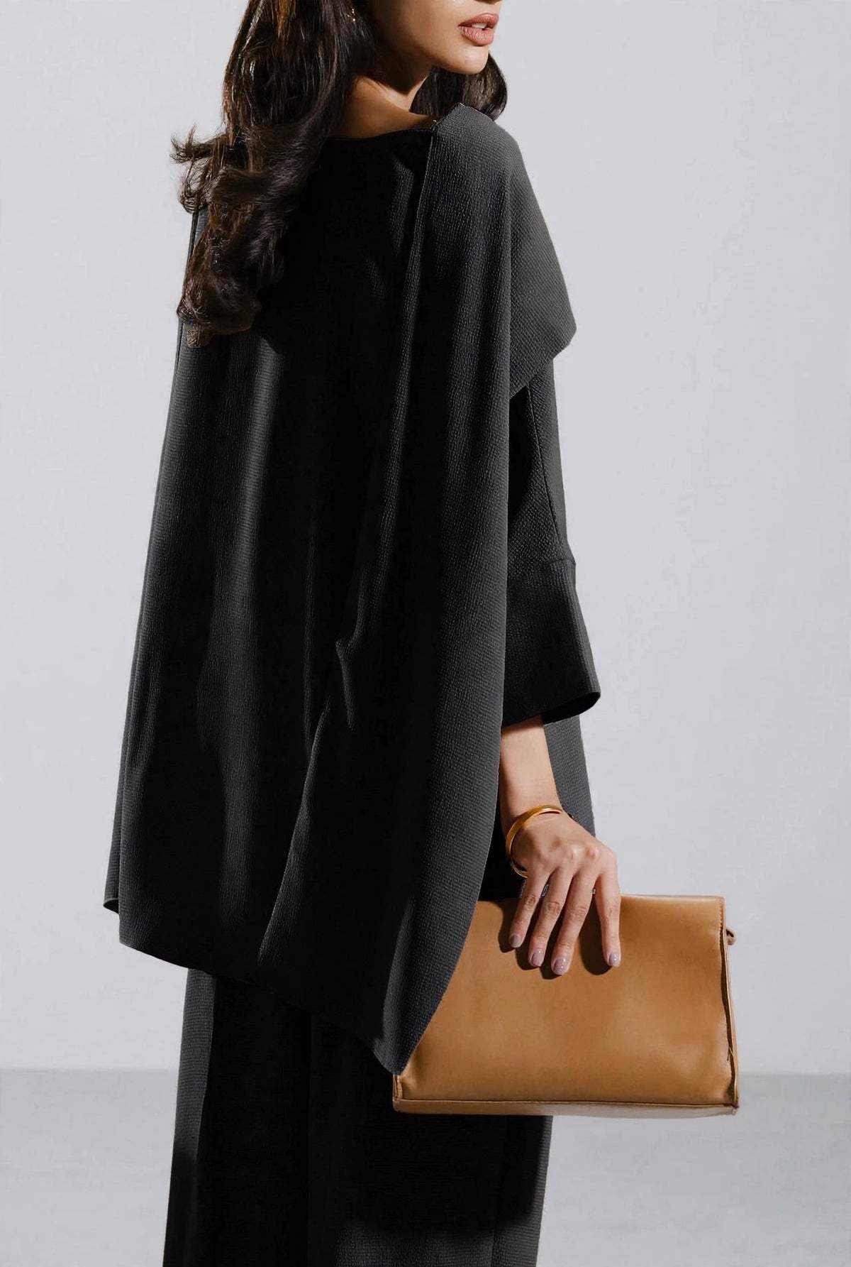 Luna Cape Draped Co-Ord Set - Effortless Luxury