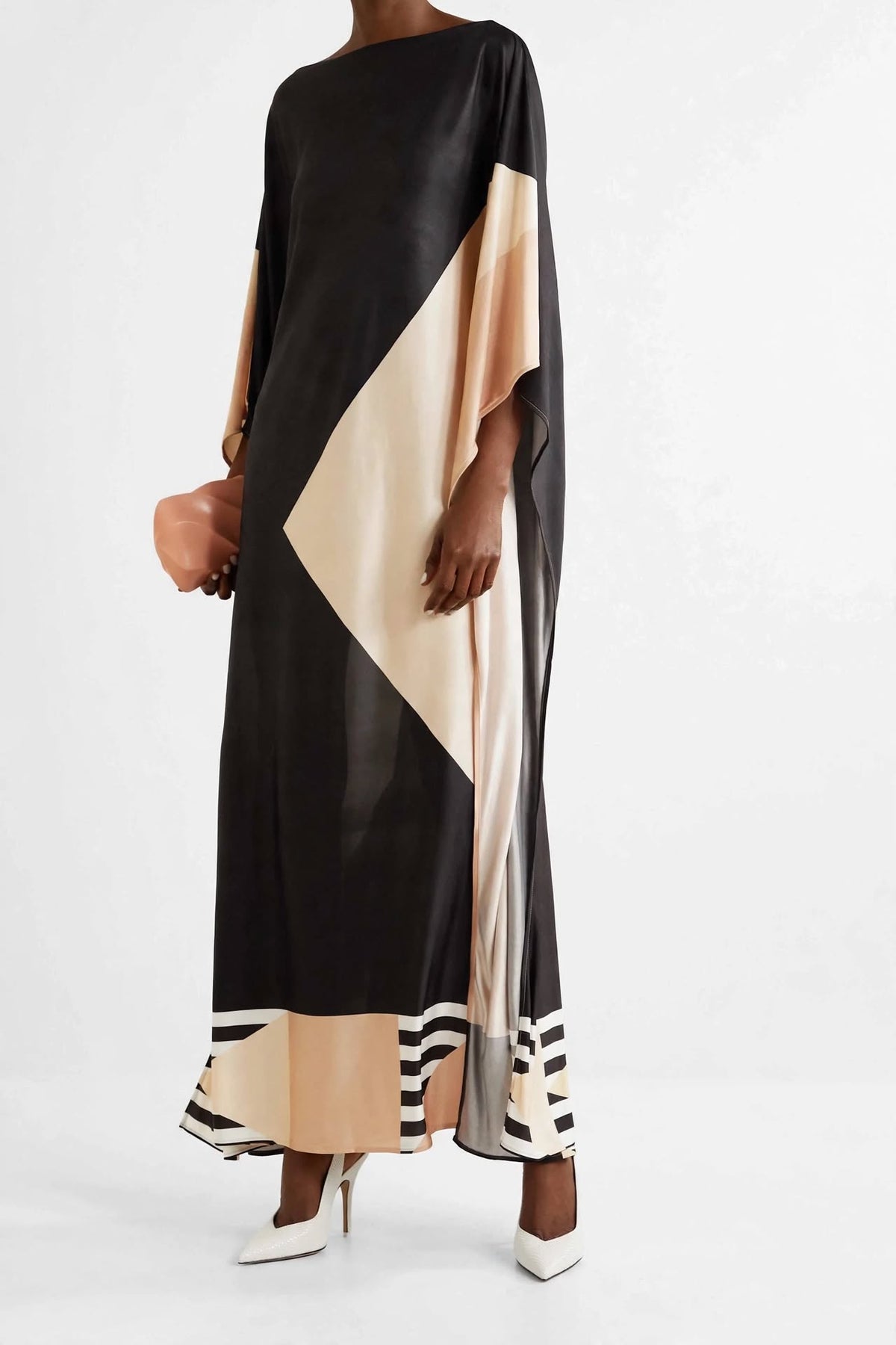 GEOMETRIC Silk Kaftan Dress