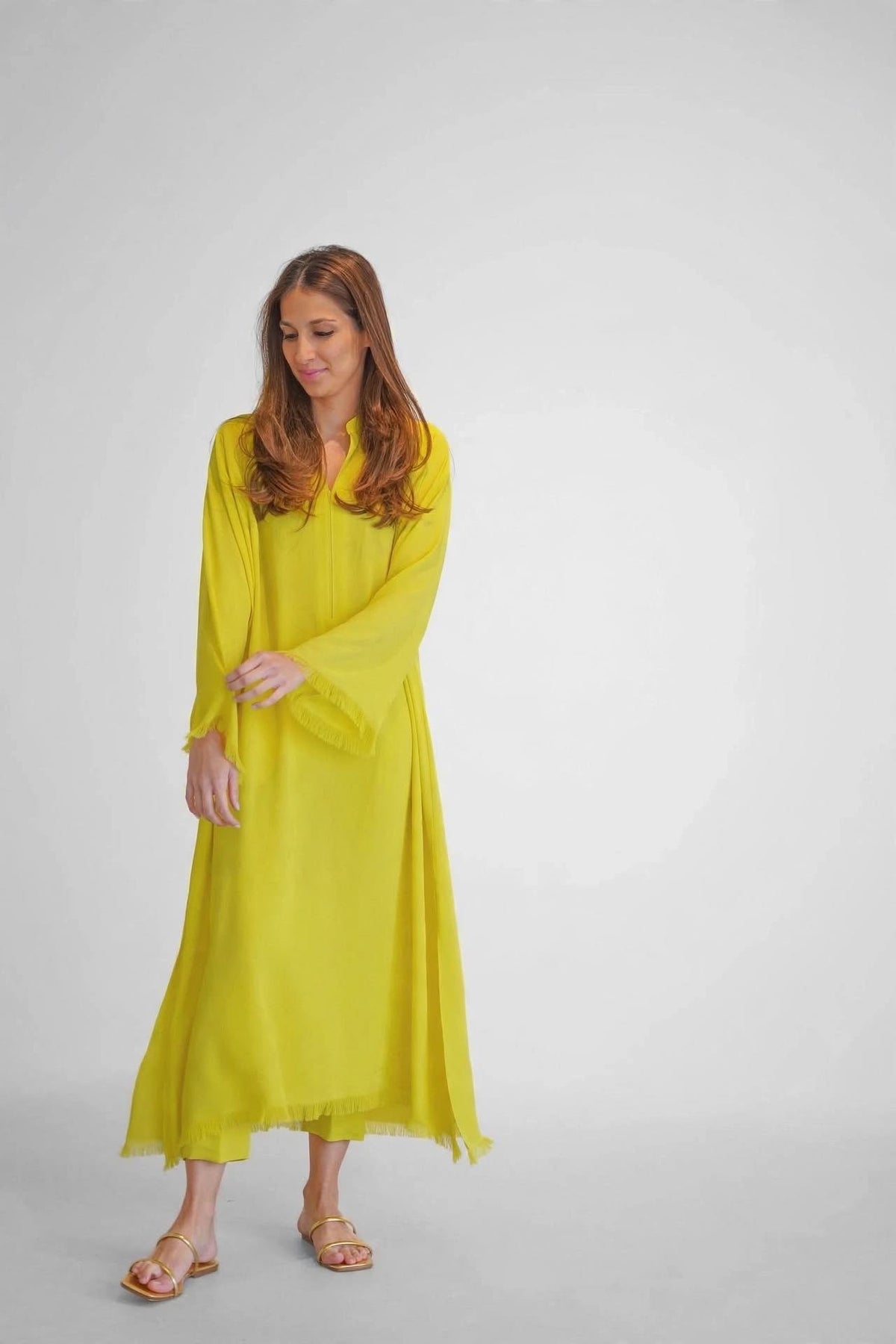 Lime Glow Fringed Co-Ord Set