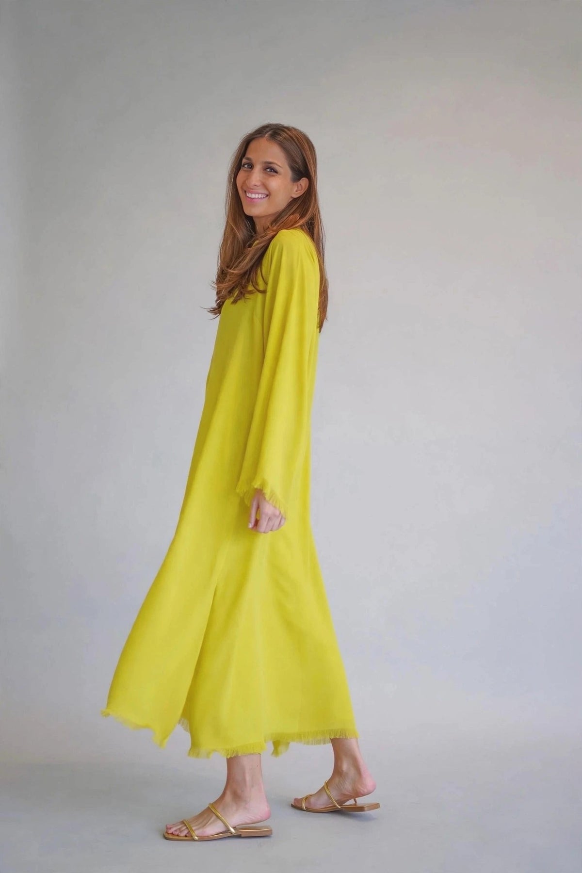 Lime Glow Fringed Co-Ord Set