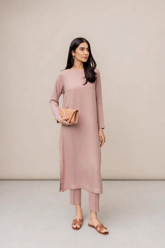 Nude Blush Potli Button Co-ord Set