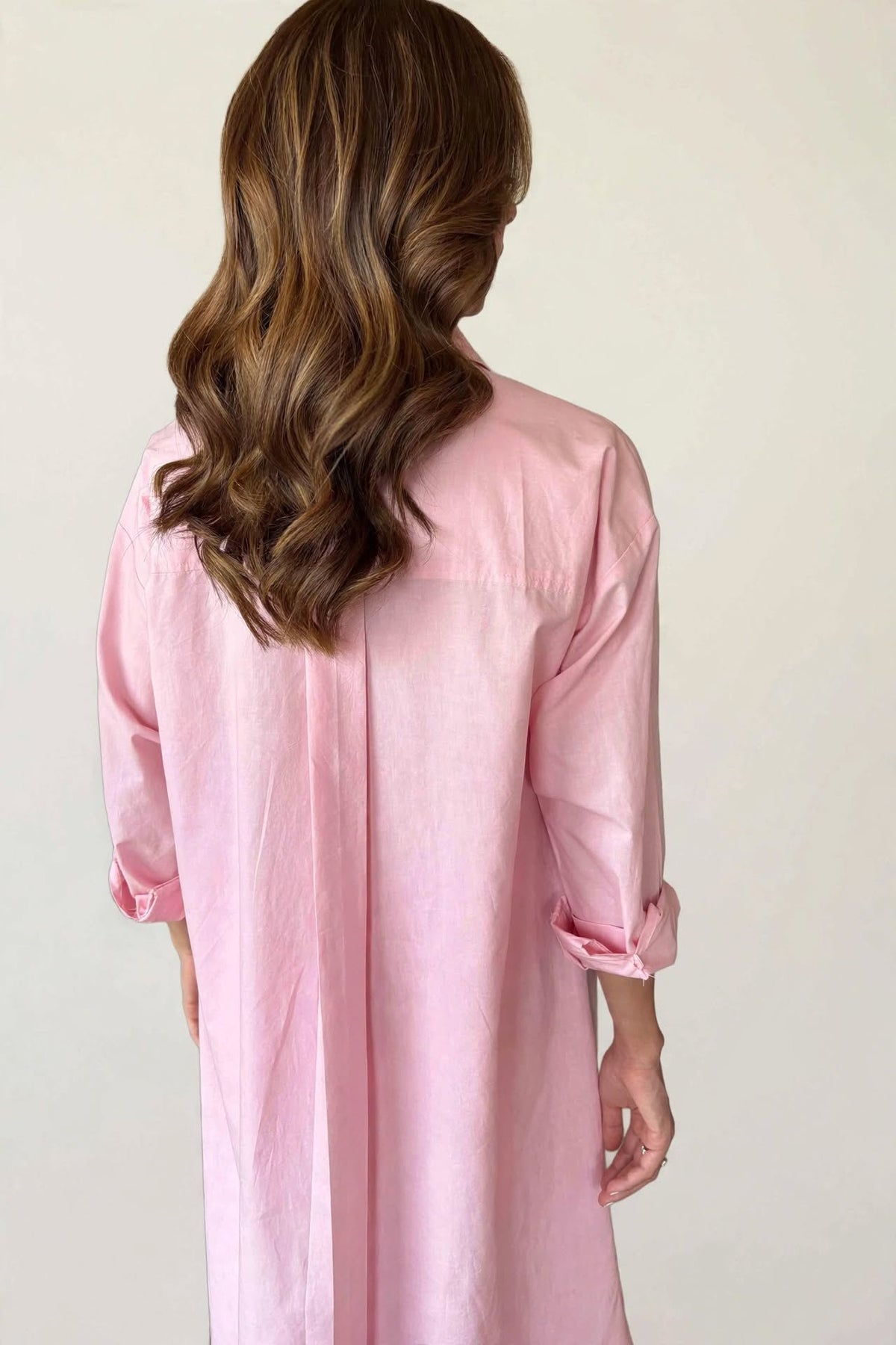 Blush Pink Oversized Shirt Dress Co-ord Set