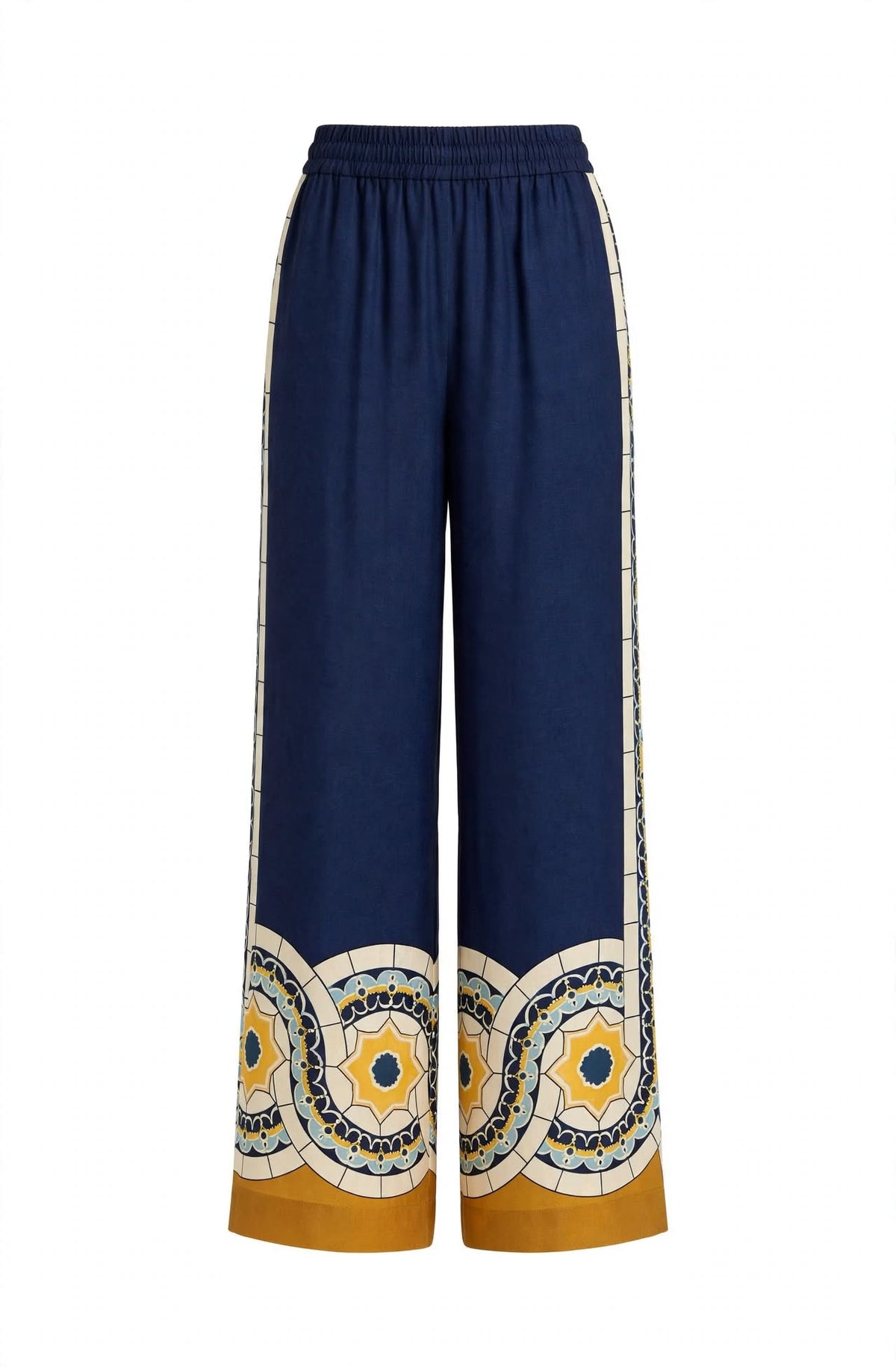 Mosaic Muse - Navy Blue 3-Piece Co-ord Set