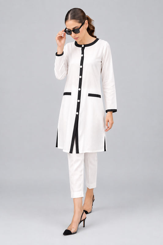 Monochrome Muse Pearl Button Co-ord Set
